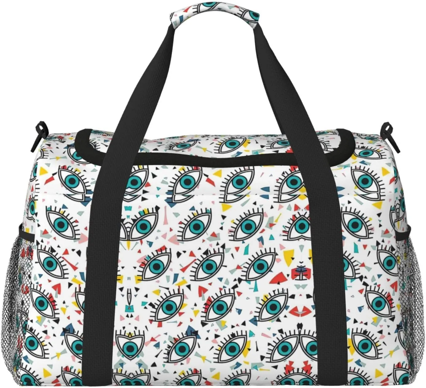 eyes print Large Canvas Travel Duffel Bag Weekender Bags for Women Overnight Bag Carry On Tote Bag