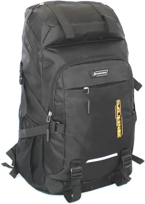 Eysee Backpack Canvas Camping Hiking Backpack Trekking Backpack Water Resistant Rucksack for Men Women, Black, 70L