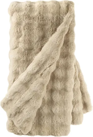 Fab Faux Sand Throw, 50" x 70", Natural Solid Pattern