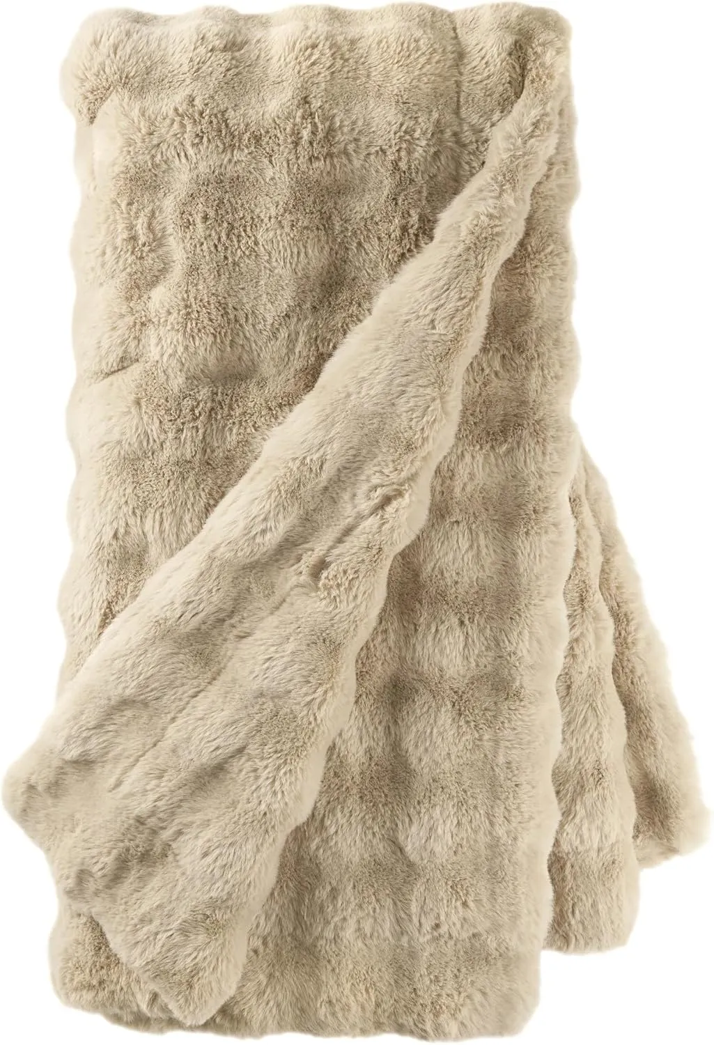 Fab Faux Sand Throw, 50" x 70", Natural Solid Pattern