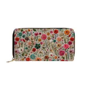 Field of Flowers Zip-Around Wallet