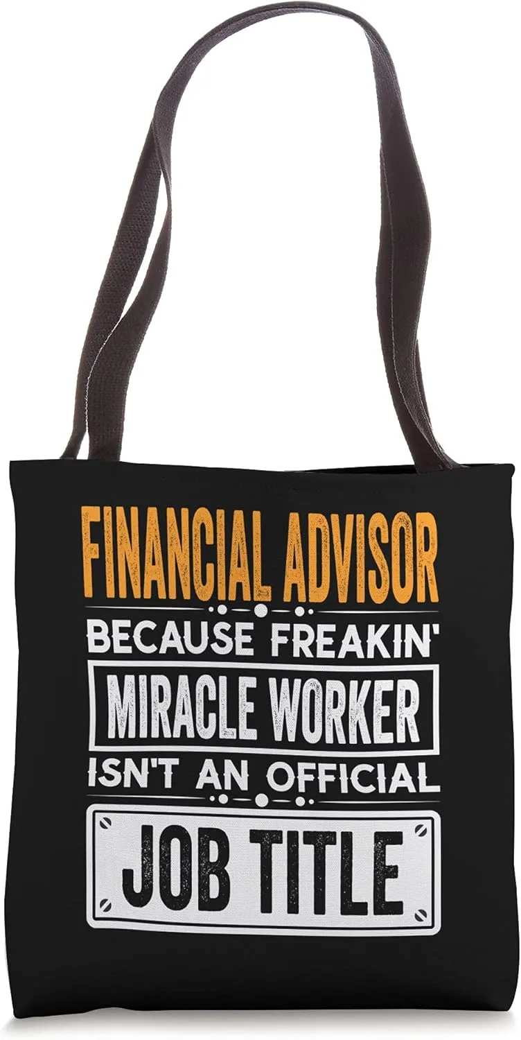 Financial Advisor Official Job Title - Funny Advisors Job Tote Bag
