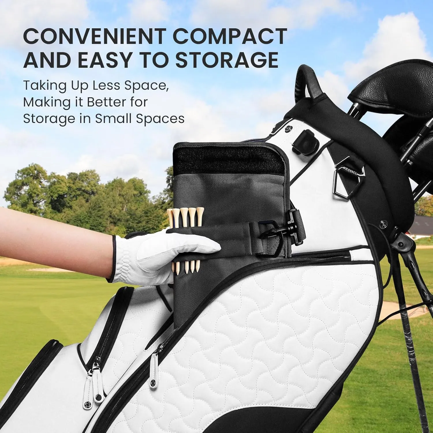 FINGER TEN Golf Club Bag Mini Lightweight for Men Women Ladies Kids with/Without Ball Pouch Pack, Portable for Driving Range Carrier Course Training Case