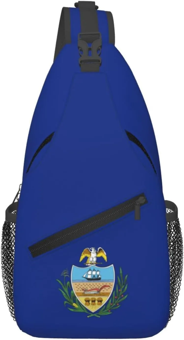Flag Of Allegheny County, Pennsylvania Crossbody Bags For Women Men Chest Backpack Gym Shoulder Bag Travel Outdoor Sports Casual Crossbody Bags