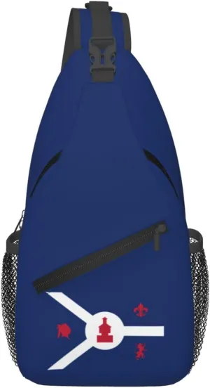 Flag Of Fort Wayne, Indiana Crossbody Bags For Women Men Chest Backpack Gym Shoulder Bag Travel Outdoor Sports Casual Crossbody Bags