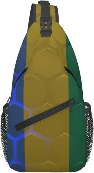 Flag Of Gabon Crossbody Bags For Women Men Chest Backpack Gym Shoulder Bag Travel Outdoor Sports Casual Crossbody Bags