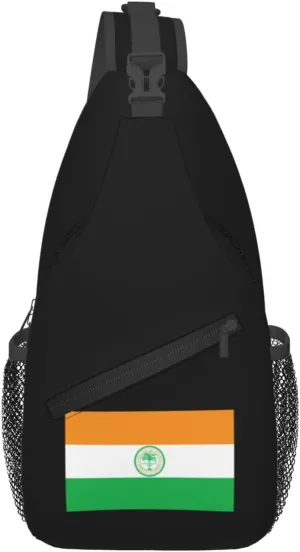Flag Of Miami, Florida Crossbody Bags For Women Men Chest Backpack Gym Shoulder Bag Travel Outdoor Sports Casual Crossbody Bags