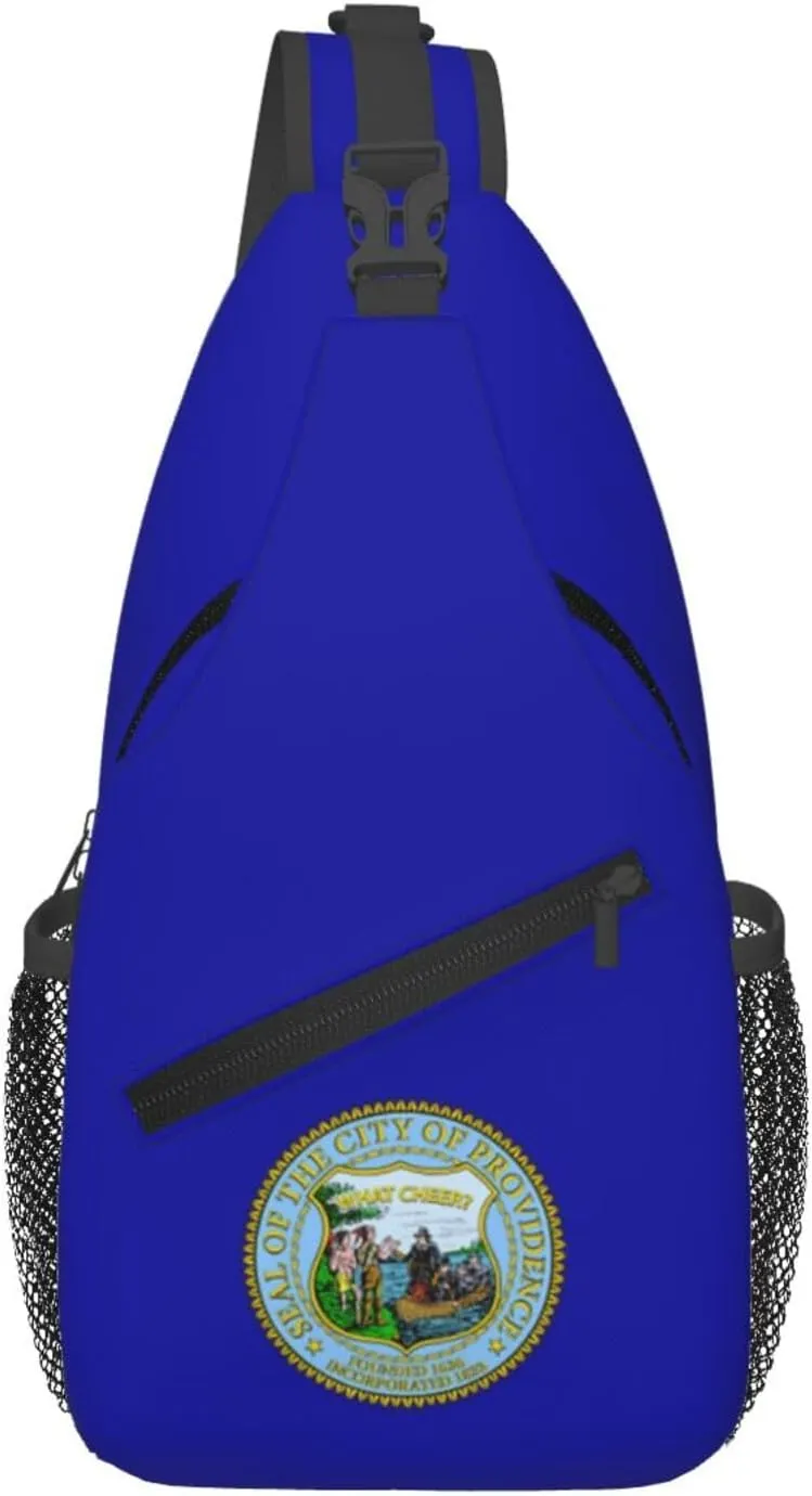 Flag Of Providence, Rhode Island Crossbody Bags For Women Men Chest Backpack Gym Shoulder Bag Travel Outdoor Sports Casual Crossbody Bags