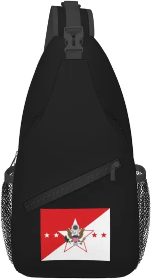 Flag of the Chief of Staff of the United States Army Crossbody Bags For Women Men Chest Backpack Gym Shoulder Bag Travel Outdoor Sports Casual Crossbody Bags