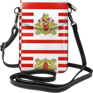 Flag of the Senate of Bremen Roomy Cell Phone Purse Wallet - Versatile Canvas Small Crossbody Purse Bags with Adjustable Leather Strap