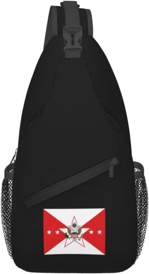 Flag of the Vice Chief of Staff of the United States Army Crossbody Bags For Women Men Chest Backpack Gym Shoulder Bag Travel Outdoor Sports Casual Crossbody Bags