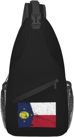 Flag Of Wake Island Texture Effect Crossbody Bags For Women Men Chest Backpack Gym Shoulder Bag Travel Outdoor Sports Casual Crossbody Bags