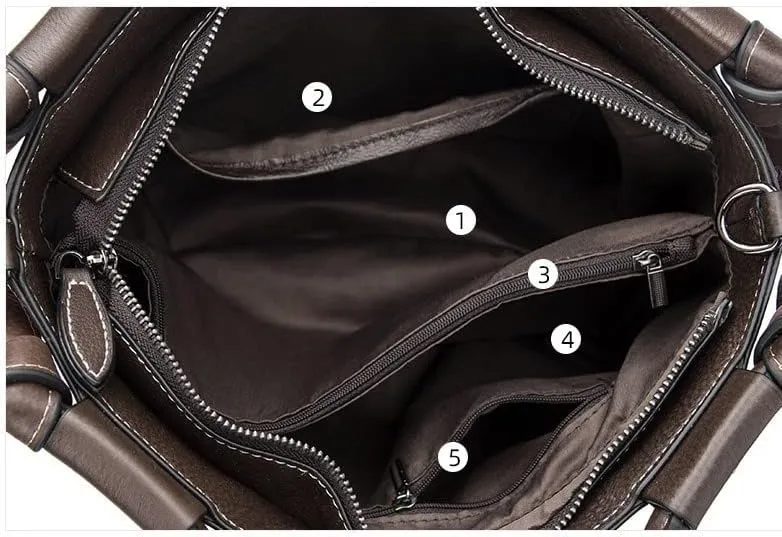 Floral Genuine Leather Women's Purse Handbag Cowhide Tote Bag Vintage Shoulder Bag Ladies Crossbody Bags