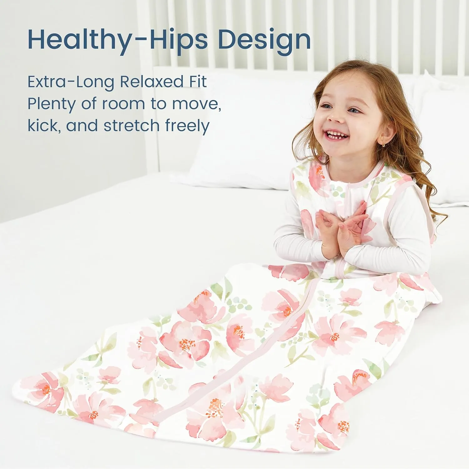 Floral Sleep Sack 6-12-15 months 2-Pack,0.5 TOG Stretchy Summer Wearable Blanket with 2-Way Safe Zippers, Cofy Soft Baby Sleeping Bag for Babies