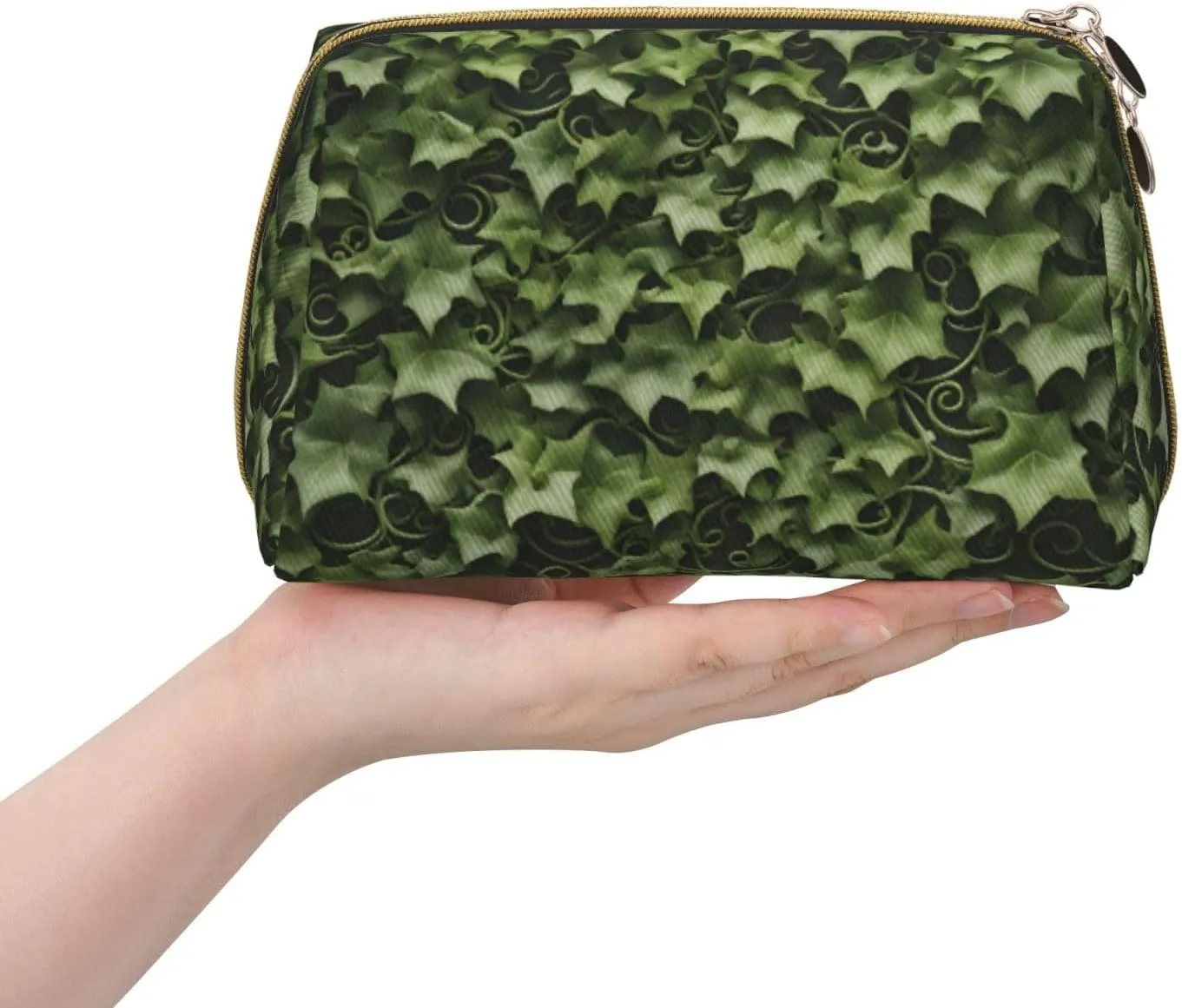 Floral Swirls Ivy Toiletry Travel Bag, Portable Cosmetic Organizer For Women, On-The-Go