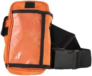FOD Bag Pouch with Belt - Features a Clear Id Pouch Suitable for Aerospace, Aviation Industry - Help Eliminate Foreign Object Debris - Personal Fod Bag (Orange)