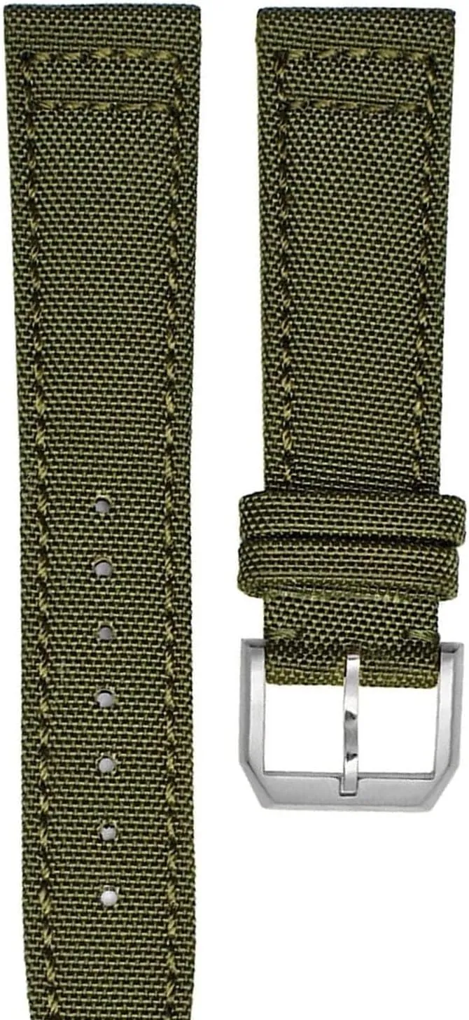 For IWC TopGun Pilot Spitfire Timezone Strap Wristwatch Nylon Canvas Fabric Watch Band 20mm 21mm 22mm