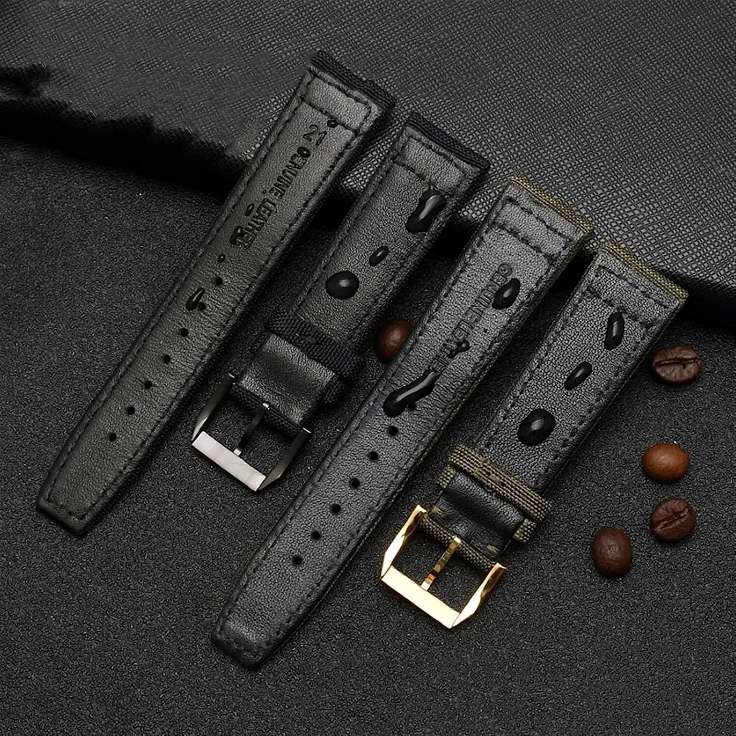 For IWC TopGun Pilot Spitfire Timezone Strap Wristwatch Nylon Canvas Fabric Watch Band 20mm 21mm 22mm
