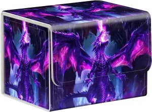 for MTG Card Storage Solution - for MTG Card Box and Commander Decks, High Capacity Anime Card Sleeves for Mtg Deck Box, Designed Specifically for Mtg Players(Purple Dragon)