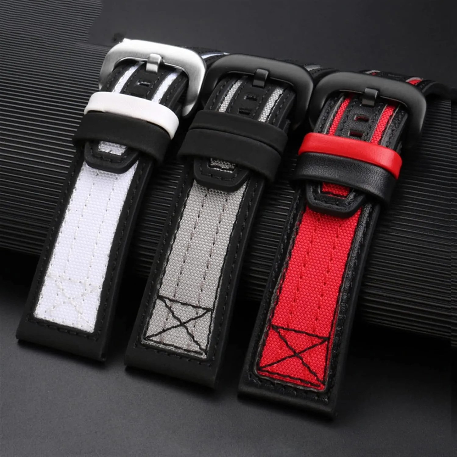For seven on Friday Watch Strap Series P3C/04 09 Mechanical Watch Canvas Strap Leather 28mmWaterproof Wrist band Bracelet Belt