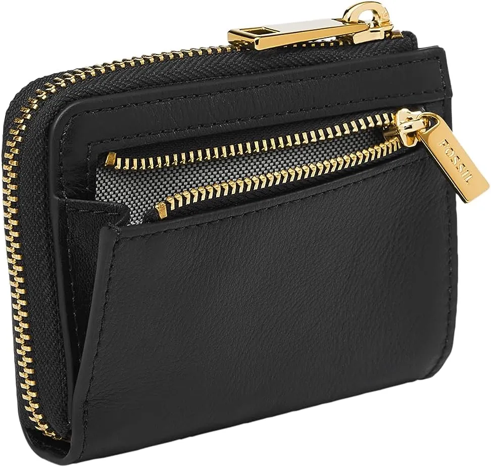 Fossil Women's Liza Leather L Zip Wallet, Black (Model: SL6406G001)