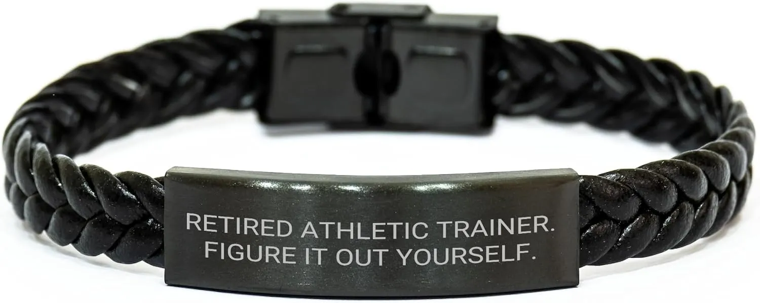 Funny Athletic Trainer Gifts from Men - Interlaced Leather Bracelet for Women - Figure It Out Yourself Quote for Mother's Day Unique Gifts