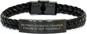 Funny Athletic Trainer Gifts from Men - Interlaced Leather Bracelet for Women - Figure It Out Yourself Quote for Mother's Day Unique Gifts