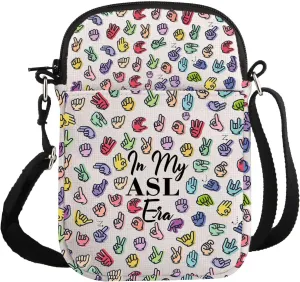G2TUP American Sign Language Gift My ASL Era Makeup Bag ASL Cosmetic Bag ASL Teacher Gift Zipper Travel Bag (My ASL Era S)