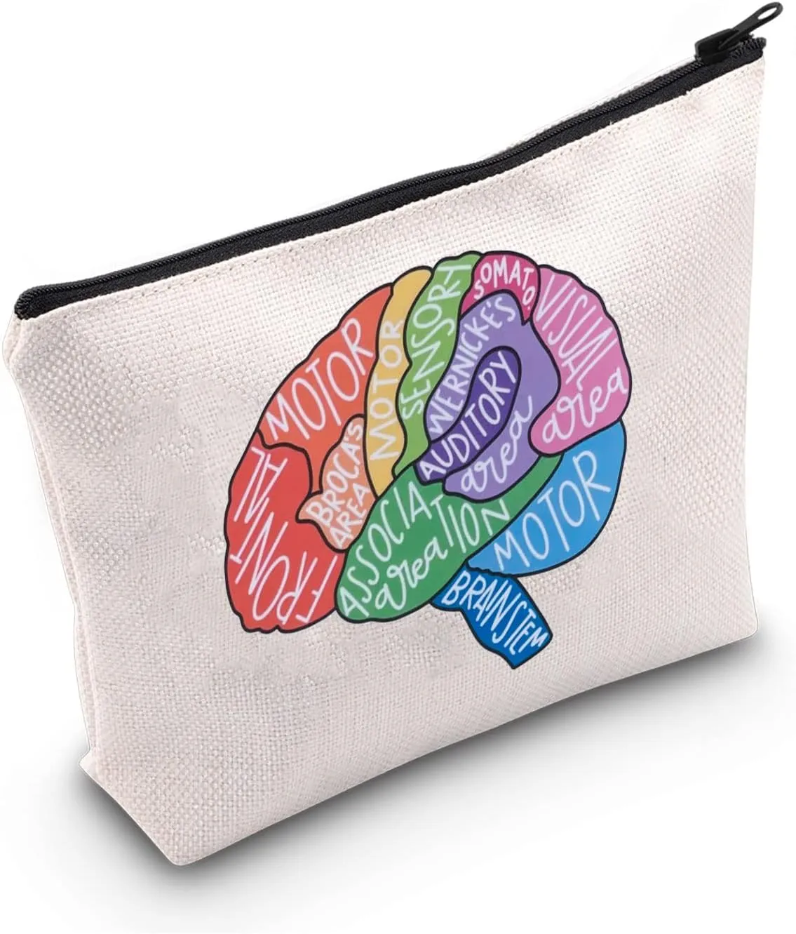 G2TUP Brain Anatomy Gift Neuroscience Cosmetic Bag Neurology Nurse Makeup Bag Nursing S-tudent Anatomical Layout Brain Zipper Travel Bag