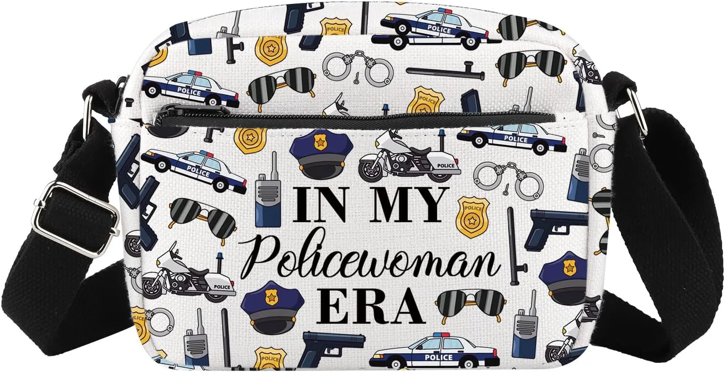 G2TUP Policewoman Gift Policewoman Era Makeup Bag Police Officer Cosmetic Bag Police Woman Appreciation Zipper Pouch Bag (Policewoman Era HS)