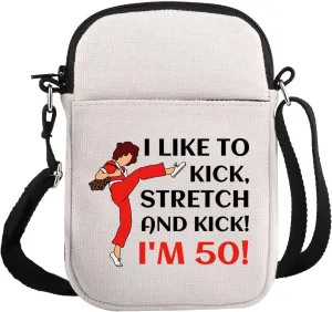 G2TUP TV Show Inspired Gift I Like To Kick I'm 50 Makeup Bag Fun Skit Lover Cosmetic Bag TV Show Characters Fans Gift (I Like To Kick I'm 50 S)