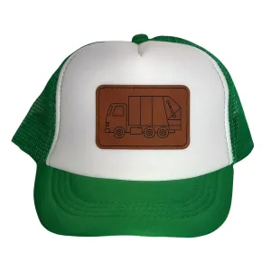 Garbage Truck Hat for Kids, Trash Truck Ball Mesh Cap for Boys or Girls, Recycling Truck Halloween, Garbage Man Costume, Unisex Toddler Snapback Hats (Green)