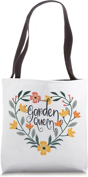 Garden Queen, cute female amateur gardener, flower gardening Tote Bag