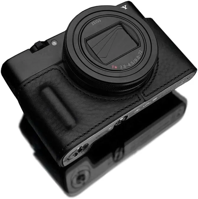 GARIZ Genuine Leather Camera Case for SONY RX100 VI (DSC-RX100M6)