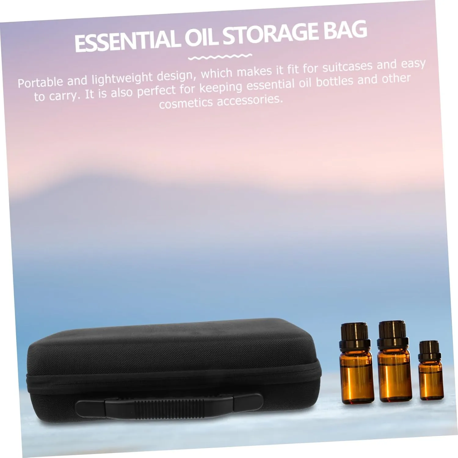 Gatuida Essential Oil Pouch 60 Slot Storage Bag Lightweight Essential Oil Bottle Holder Soft Dividers Tidy Storage