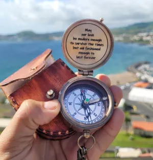 Generic Engraved Compass, Brass Compass,Personalized Compass, Groomsmen Gift, Wedding Gift, Corporate Gift, Mens Gift, Hiking Gift, Mother's Day, 2 Inch
