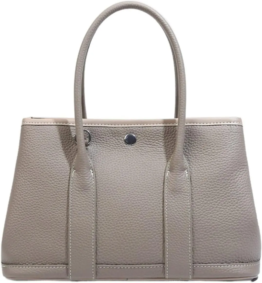Genuine Leather Black Womens Casual Tote Bags Leather Large Capacity Shoulder Bag Purse HandBag(Orange)