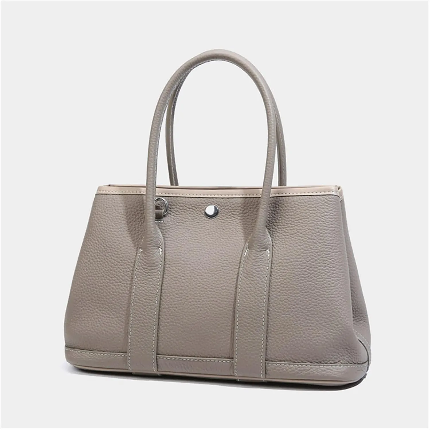 Genuine Leather Black Womens Casual Tote Bags Leather Large Capacity Shoulder Bag Purse HandBag(Orange)