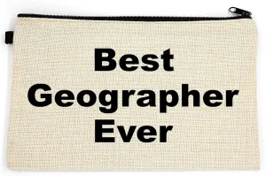 Geographer Makeup Bag, Gift For Geographer, Best Geographer Ever, Toiletry Bag, Birthday Gift For Her, Makeup Bag For Women, Christmas Gift Bag