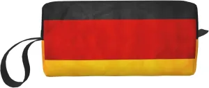 Germany Flag print Cosmetic Makeup Bags Pouch with Zipper Makeup Bag Travel Cosmetic Bags,Travel Toiletry Case