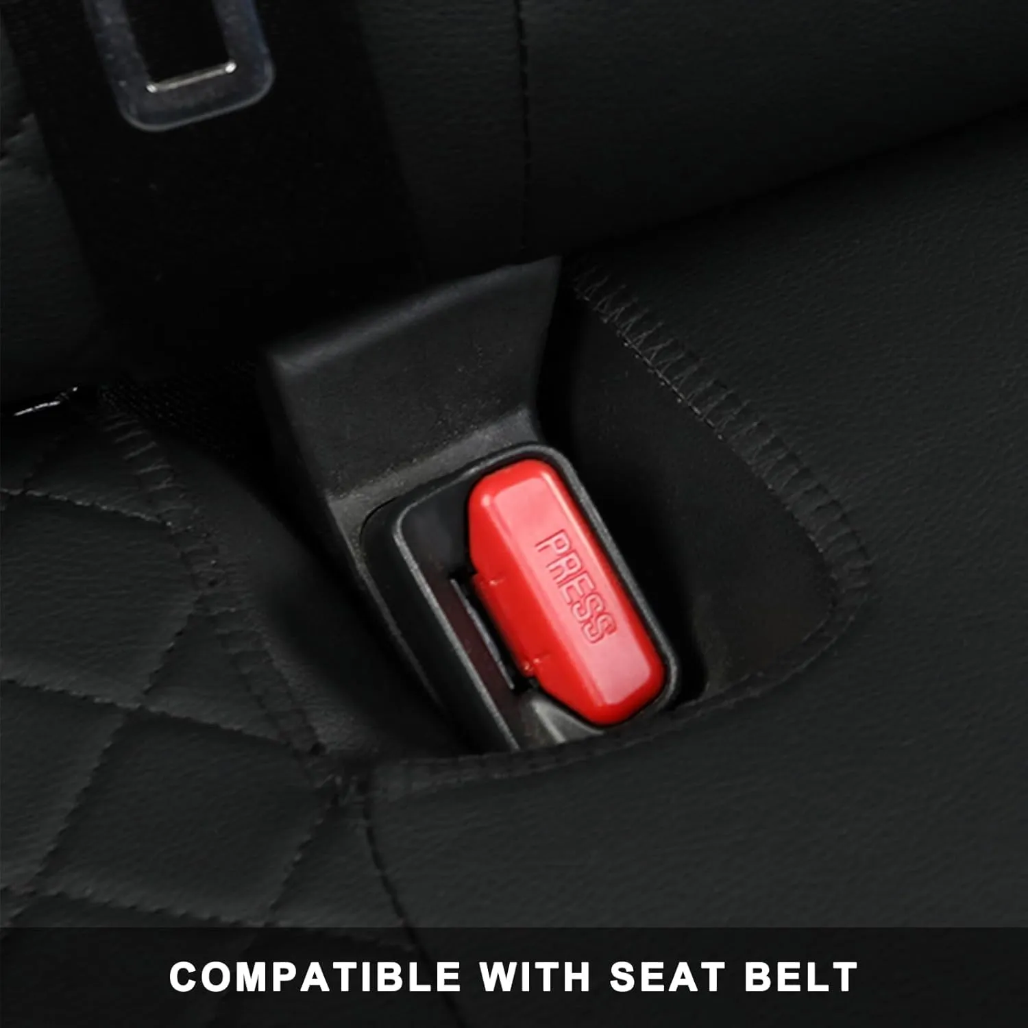 GIANT PANDA 2-Pack Front Car Seat Covers Custom Fit for Toyota Rav4 2019 2020 2021 2022 2023 2024 2025 XLE,LE,XLE Premium, Limited(Non-Hybrid & Adventure,TRD-Off) Faux Leather,Polyester Fiber(Black)