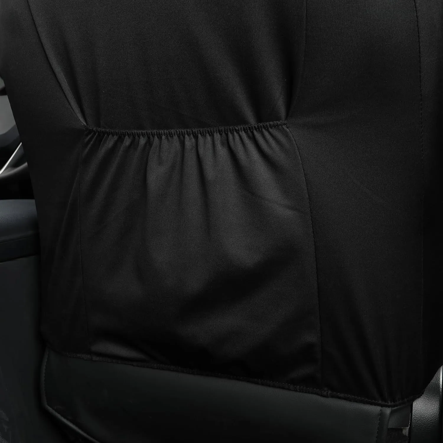 GIANT PANDA Customized 2 Pack Front Car Seat Covers for Toyota Tacoma 2016 2017 2018 2019 2020 2021 2022 2023 Double & Crew Cab SR, SR5, Limited, TRD Pro, TRD Sport, TRD Off-Road, Faux Leather (Black)