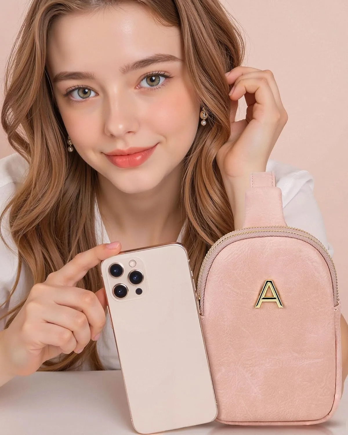 Gifts for 8-10, 11-14, 15-19 Year Old Girls Trendy, Initial Mini Cross Body Bag, Personalized Gifts for Girls, Lightweight Handbags for Women, Travel Shoulder Purse with Adjustable Strap