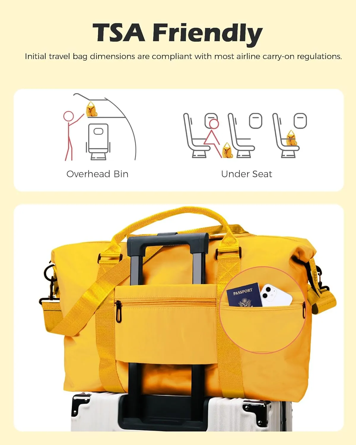 Gifts for Teenage Girls, Birthday Gift, Initial Travel Bag, Sports Bag, Personalized Weekender Bag, Monogram Overnight Bag Gift for Her (Letter Y)
