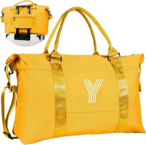 Gifts for Teenage Girls, Birthday Gift, Initial Travel Bag, Sports Bag, Personalized Weekender Bag, Monogram Overnight Bag Gift for Her (Letter Y)