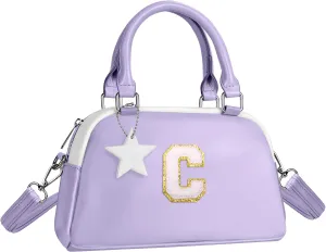 Girls Purse Crossbody Bag, Personalized Birthday Gifts, Kids Skin Care Bag for Ages 4-12 girls, Party Favors Dress Up bag for girls, Handbag-light purple-C