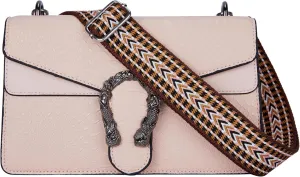 GLOD JORLEE Crossbody Shoulder Satchel Bags for Women - Embossed Snake Pattern Pu Leather Handbag Evening Clutch Purses