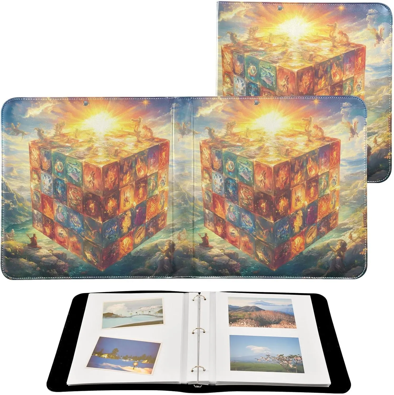 Glowing Magic Cube 12x12 Scrapbook Album DIY Wedding Photo Album for 2x3 4x6 5x7 6x8 Pictures