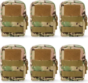Gogoku 6-Pack Molle Pouch Tactical Molle Pouches Compact Utility EDC Waist Bag Pack