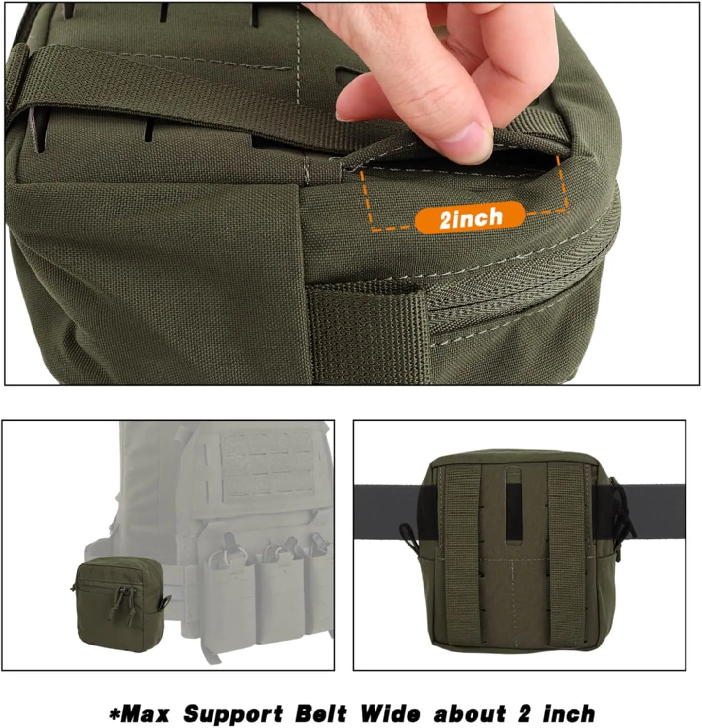 Gp Pouch, General Purpose Admin Pouches Small Utility EDC Pouch Bag for Tactical Belt and Molle Vest as Expanded Storage Bag